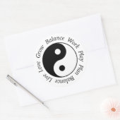 Balance Yin Yang Symbool Ronde Sticker (Envelop)