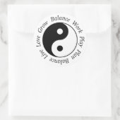 Balance Yin Yang Symbool Ronde Sticker (Tas)