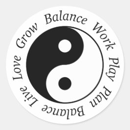 Balance Yin Yang Symbool Ronde Sticker
