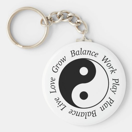Balance Yin Yang Symbool Sleutelhanger (Voorkant)