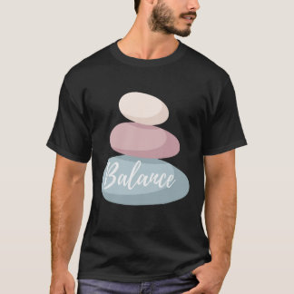 Balance Zen Stones Minimalistisch Design – Mindful T-shirt