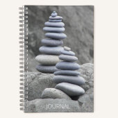 Balanced Beach Pebbles Rock Cairns Notitieboek (Voorkant)