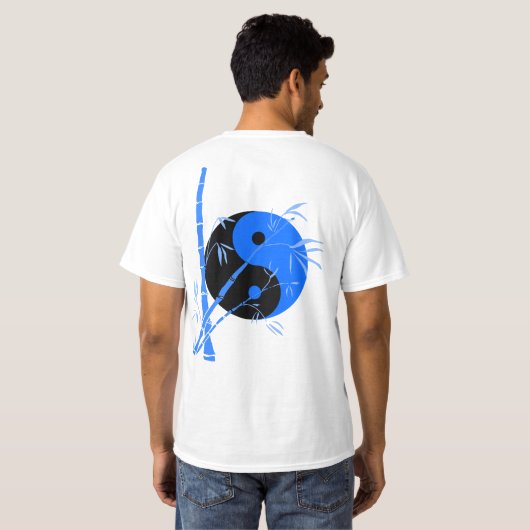 Balanced Blue Bamboo- T-shirt (Achterkant volledig)