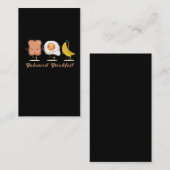 Balanced Breakfast Toast Egg Banana Healthy Food Visitekaartje (Voorkant / Achterkant)