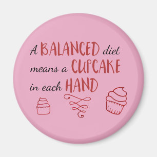 Balanced Diet Cupcake Magneet