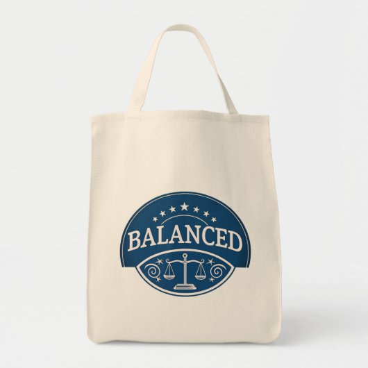 Balanced Grocery Tote Bag (Voorkant)