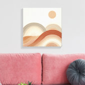 Balanced Horizon Lines with Minimal Organic Layers Canvas Afdruk (Insitu (Woonkamer))