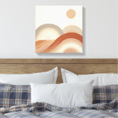 Balanced Horizon Lines with Minimal Organic Layers Canvas Afdruk (Insitu (Slaapkamer))