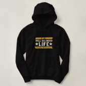 Balanced Life Spirit Level Tool Grappige construct Hoodie (Design voorkant)