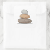 Balanced Minimal Nature Zen Vierkante Sticker (Tas)