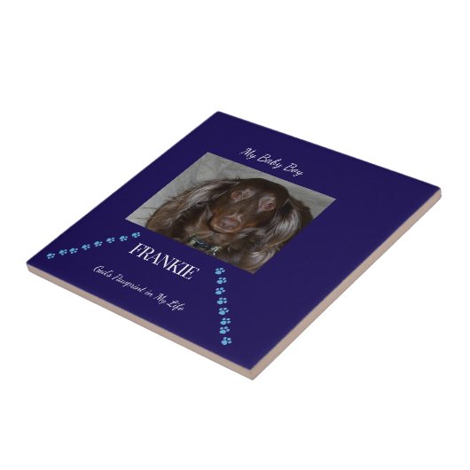 Balanced Pawprint Blessing Keepsake Tegeltje (Zijkant)