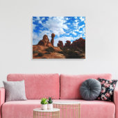 Balanced Rock, Arches National Park Canvas Afdruk (Insitu (Woonkamer))