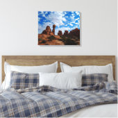 Balanced Rock, Arches National Park Canvas Afdruk (Insitu (Slaapkamer))
