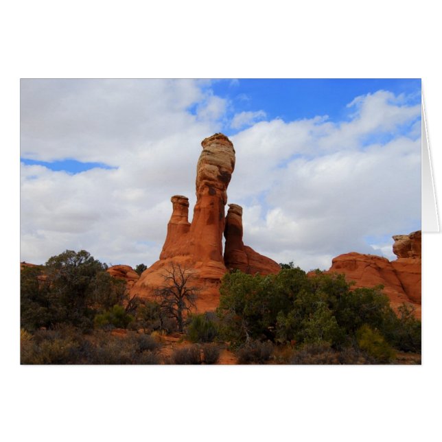 Balanced Rock, Arches National Park, Utah Card (Voorkant Horizontaal)