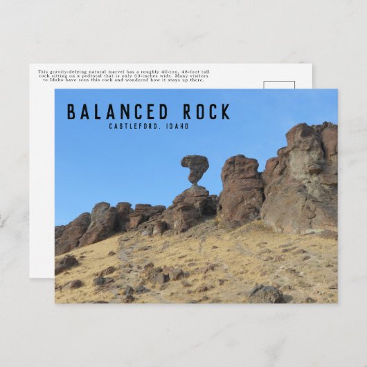 Balanced Rock Idaho Foto Briefkaart (Voorkant / Achterkant)
