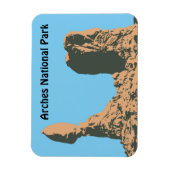 Balanced rock in Arches National Park - Utah, VS Magneet (Verticaal)