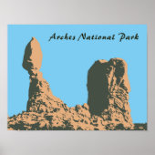 Balanced rock in Arches National Park - Utah, VS Poster (Voorkant)