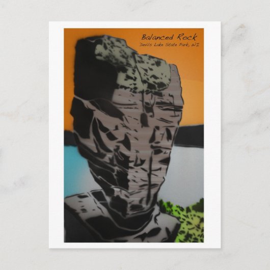 Balanced Rock Post Card Briefkaart (Voorkant)