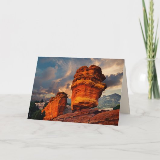 Balanced Rock, Shiprock, Blank Inside Greeting Kaart (Voorkant)