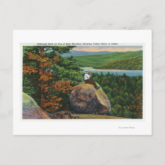 Balanced Rock Uitzicht of Fulton Chain of Lakes Briefkaart (Voorkant)