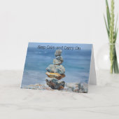 Balanced Rocks Aanmoediging Goed Werk Kunst Kaart (Voorkant)