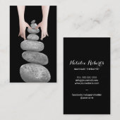 Balanced Rocks Massage Therapy Hands Health Spa Visitekaartje (Voorkant / Achterkant)