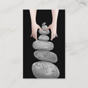 Balanced Rocks Massage Therapy Hands Health Spa Visitekaartje