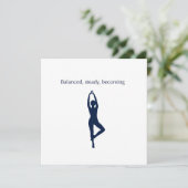 Balanced, Steady, Becoming Art Card Feestdagenkaart (Staand voorkant)