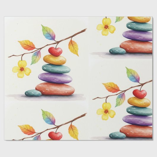 Balanced stones cadeaupapier (Vlak)