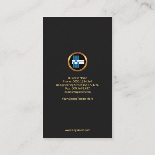 Balanceerpilootdriehoeksplatformtechniek Visitekaartje (Achterkant)