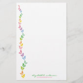 Balanceerretro Rainbow Chick Note Card Stationery Briefpapier (Voorkant)