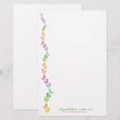 Balanceerretro Rainbow Chick Note Card Stationery Briefpapier (Voorkant / Achterkant)