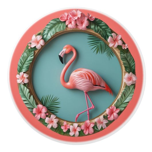 balancerende flamingo keramische knop (Voorkant)