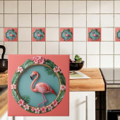 balancerende flamingo tegeltje