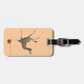 Balancerende Giraffe Bagagelabel (Voorkant horizontaal)