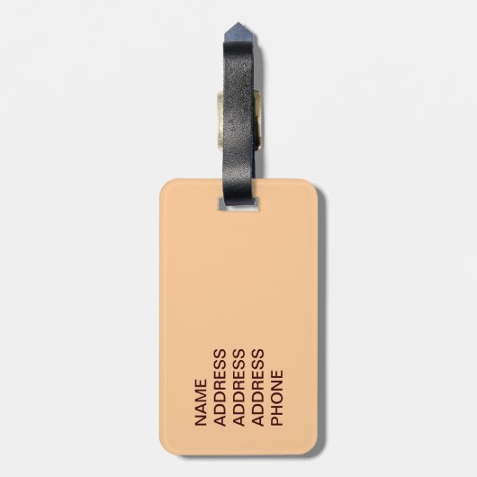 Balancerende Giraffe Bagagelabel (Achterkant verticaal)