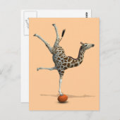 Balancerende Giraffe Briefkaart (Voorkant / Achterkant)