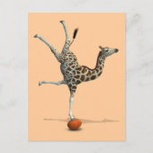 Balancerende Giraffe Briefkaart (Voorkant)