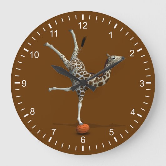 Balancerende Giraffe Grote Klok (Voorkant)