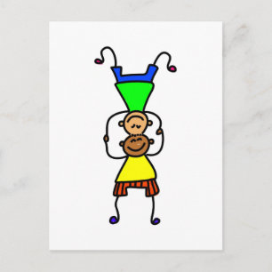 Balancerende Kinderen Briefkaart
