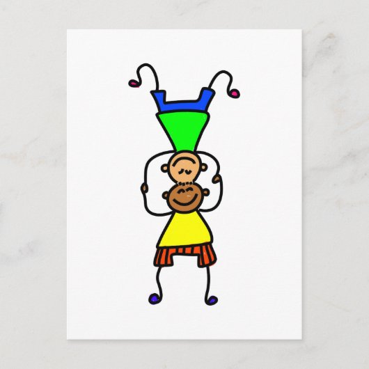 Balancerende Kinderen Briefkaart (Voorkant)