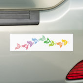 Balancerende retroflectorkuikens, aangepaste lange bumpersticker (Op auto)