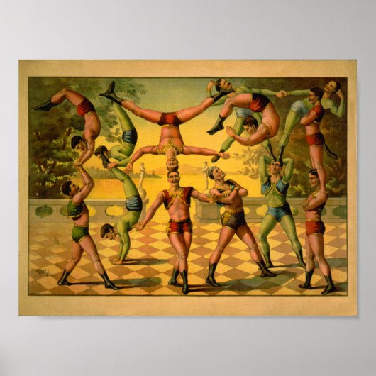 Balancing Acrobat Circus Poster (Voorkant)