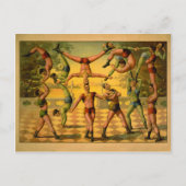 Balancing Acrobat Circus Poster Briefkaart (Voorkant)