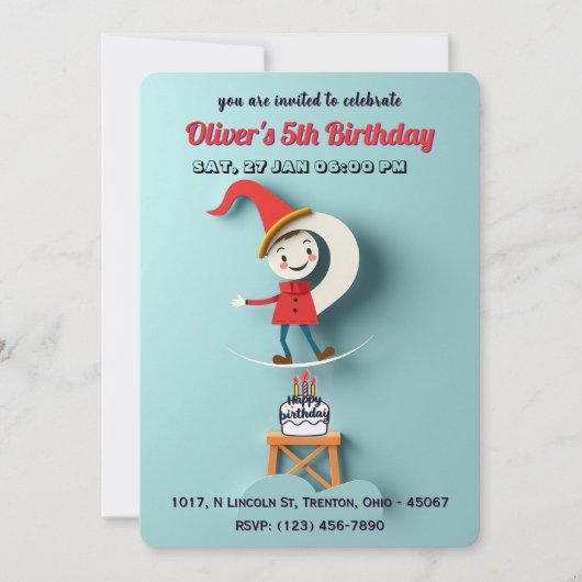 Balancing Act Verjaardag gepersonaliseerd Kaart (Voorkant)