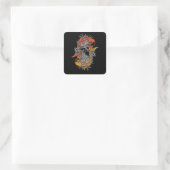 Balancing Koi Vierkante Sticker (Tas)