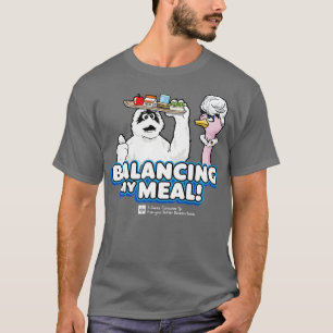 Balancing Mijn Maaltijd Retro PSA Donker T-shirt