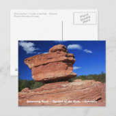 Balancing Rock ~ Colorado Briefkaart (Voorkant / Achterkant)