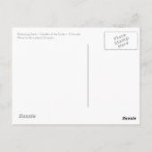 Balancing Rock ~ Colorado Briefkaart (Achterkant)