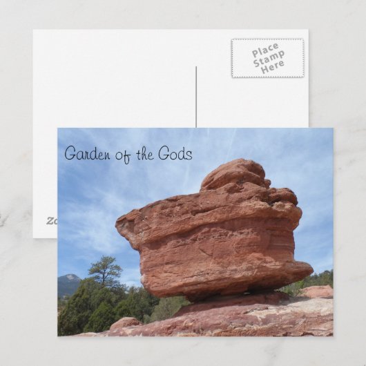Balancing Rock- Garden of the Gods Briefkaart (Voorkant / Achterkant)